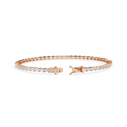Ariane - East-West Emerald-Cut Diamond Tennis Bracelet
