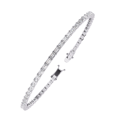 Ariane - East-West Emerald-Cut Diamond Tennis Bracelet