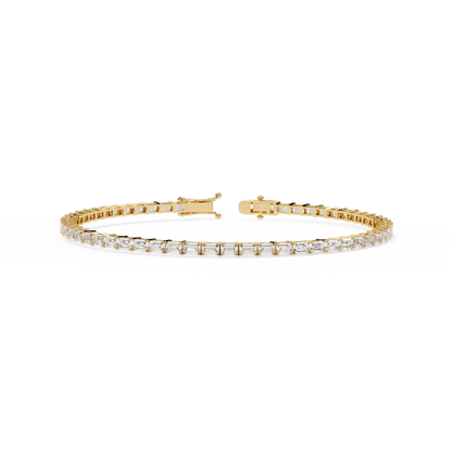 Ariane - East-West Emerald-Cut Diamond Tennis Bracelet