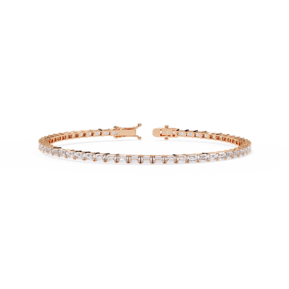 Ariane - East-West Emerald-Cut Diamond Tennis Bracelet