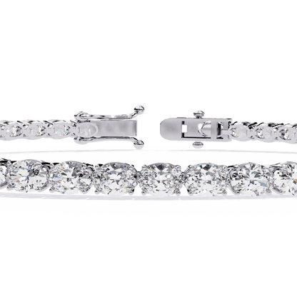 Bridget  - East-West Oval Diamond Tennis Bracelet