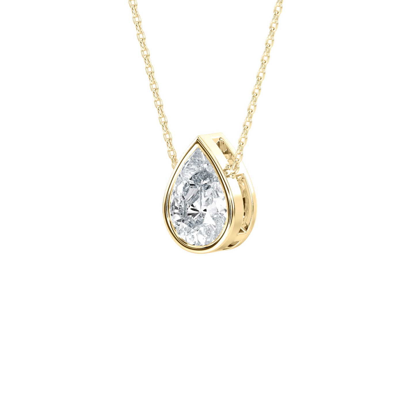 Ioanna – Pear-Cut Bezel Solitaire Pendant