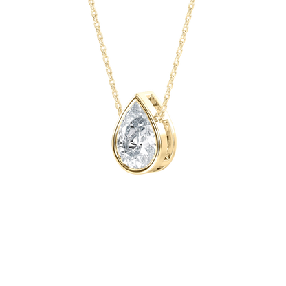 Ioanna – Pear-Cut Bezel Solitaire Pendant