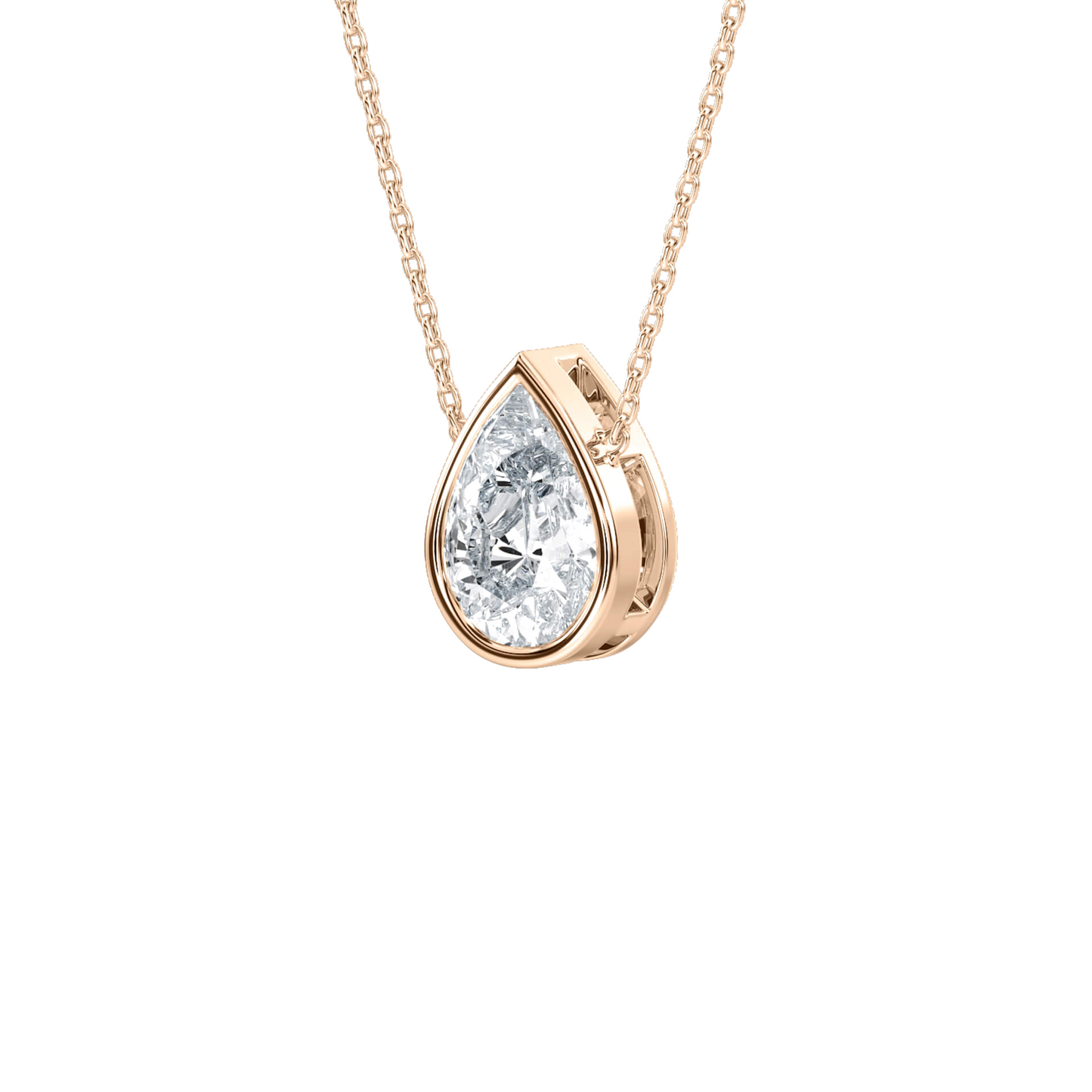 Ioanna – Pear-Cut Bezel Solitaire Pendant