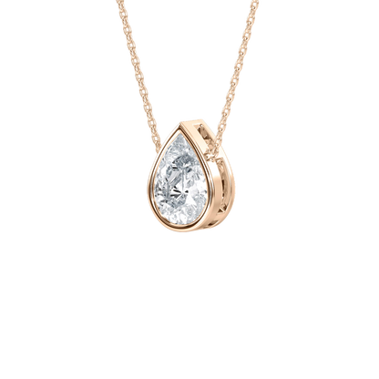 Ioanna – Pear-Cut Bezel Solitaire Pendant