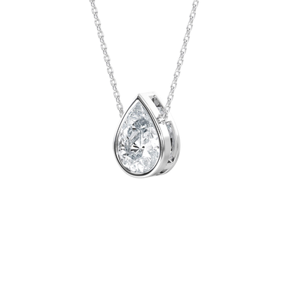 Ioanna – Pear-Cut Bezel Solitaire Pendant