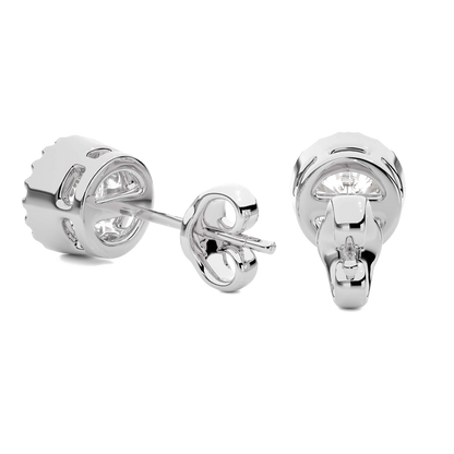 Mary – Milgrain Bezel Solitaire Diamond Studs