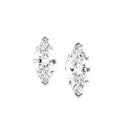 Ayana- Marquise-Cut Diamond Studs with V-Prong Basket Setting