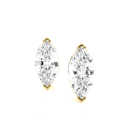 Ayana- Marquise-Cut Diamond Studs with V-Prong Basket Setting