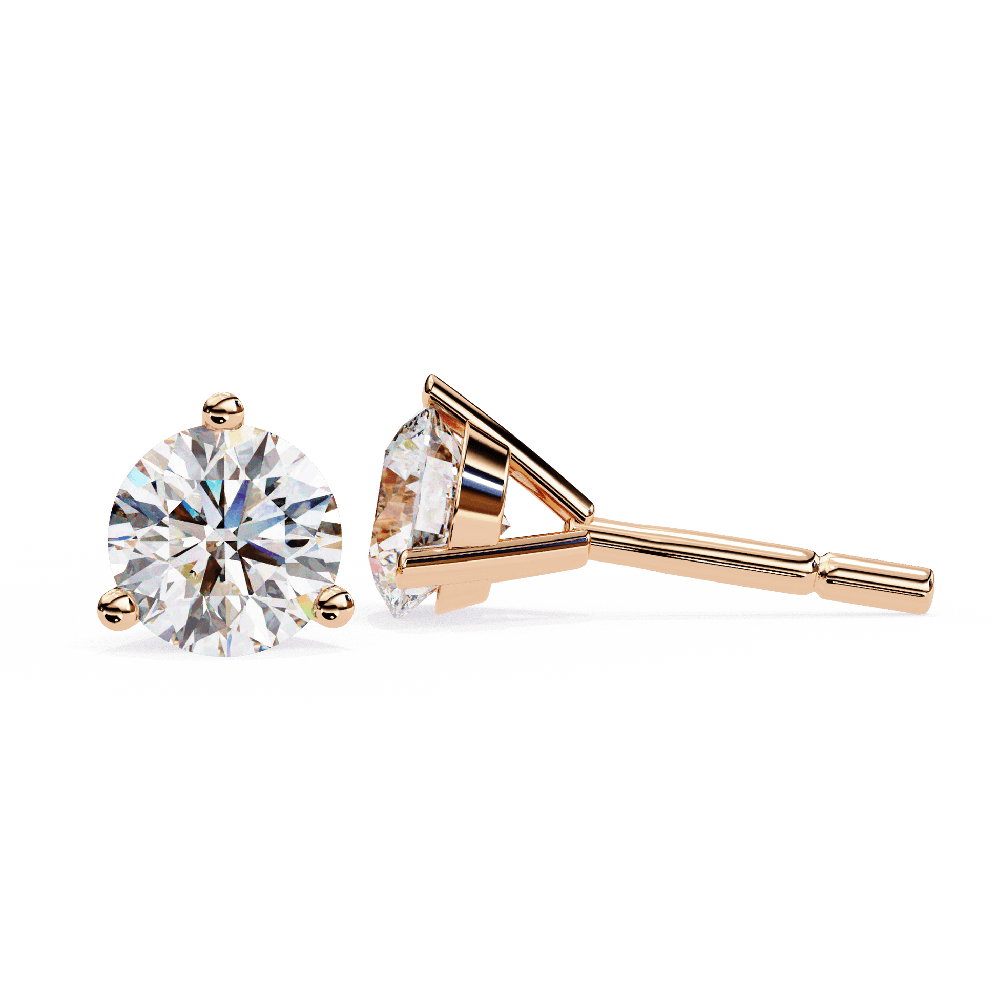 Marlena The Martini Stud earrings by Carat House Dubai featuring elegant silver-tone design with clear gemstone accents.