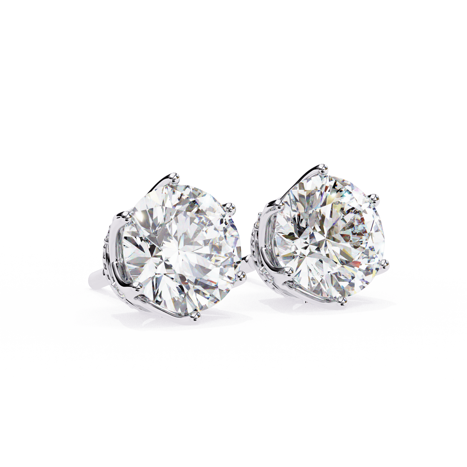 Alexandria The Crown Stud earrings by Carat House Dubai featuring elegant crown-shaped gold studs.