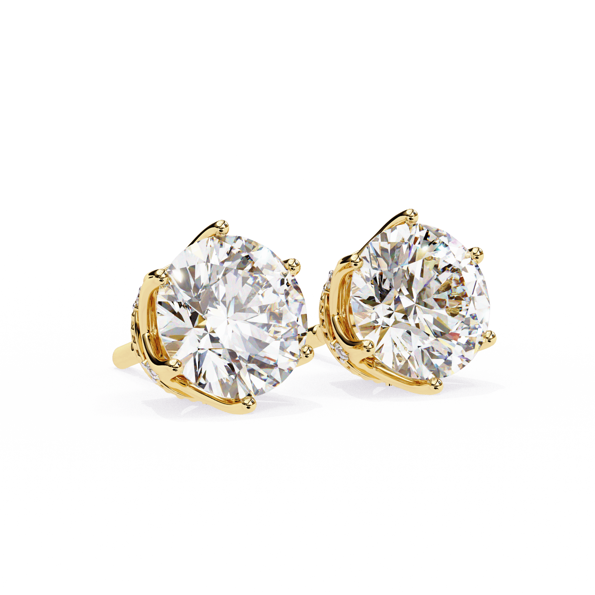 Alexandria Crown Stud earrings by Carat House Dubai featuring sparkling gemstone crowns on sterling silver settings.