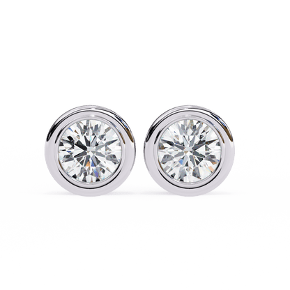 Alison – Bezel-Set Round Diamond Studs