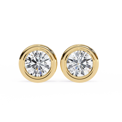 Alison – Bezel-Set Round Diamond Studs