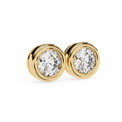 Alison – Bezel-Set Round Diamond Studs