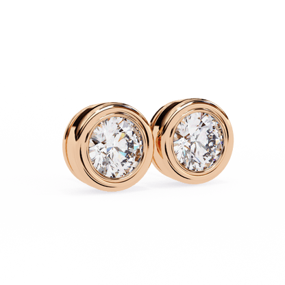 Alison – Bezel-Set Round Diamond Studs
