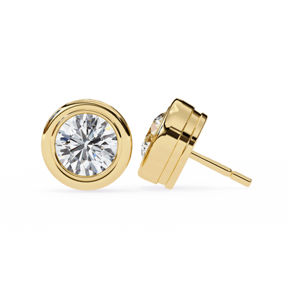 Alison – Bezel-Set Round Diamond Studs