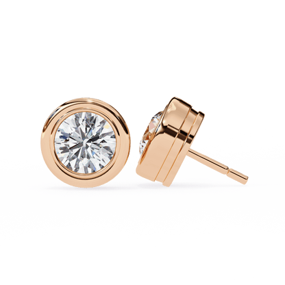 Alison – Bezel-Set Round Diamond Studs