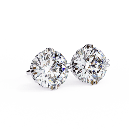 Alyssa – Double Prong Filigree Diamond Studs