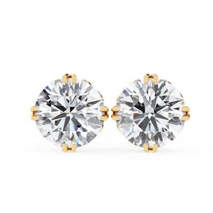Alyssa – Double Prong Filigree Diamond Studs