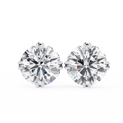 Alyssa – Double Prong Filigree Diamond Studs