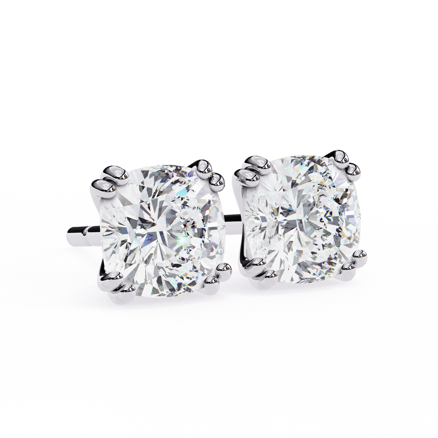Audrey– The Double Prong Cushion Stud