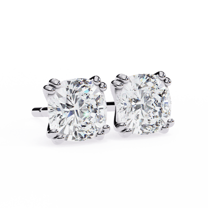 Audrey– The Double Prong Cushion Stud