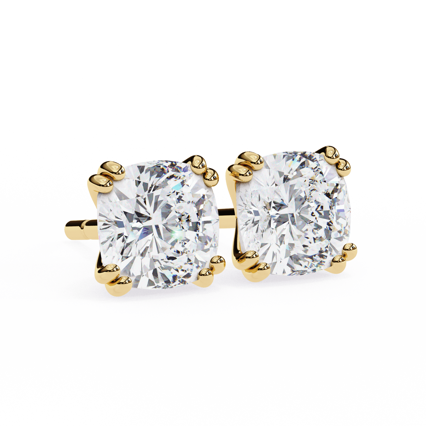 Audrey– The Double Prong Cushion Stud