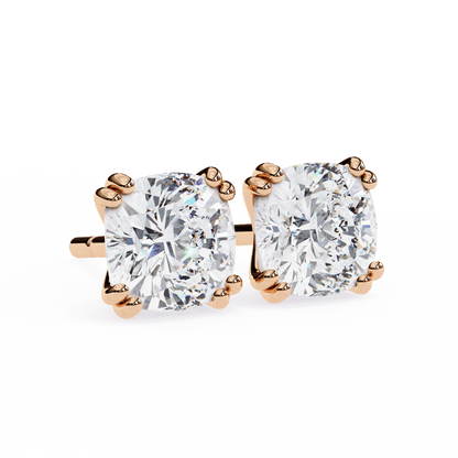 Audrey– The Double Prong Cushion Stud