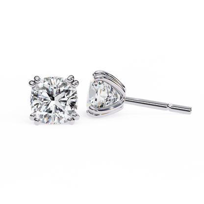 Audrey– The Double Prong Cushion Stud