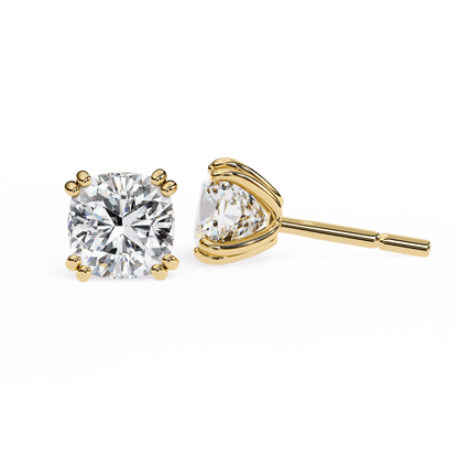 Audrey– The Double Prong Cushion Stud