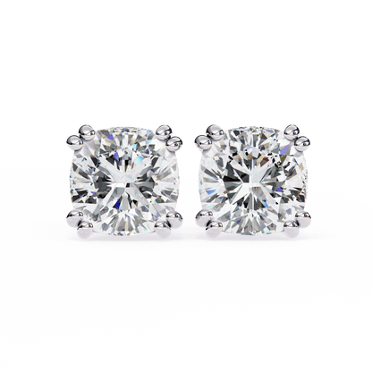 Audrey– The Double Prong Cushion Stud