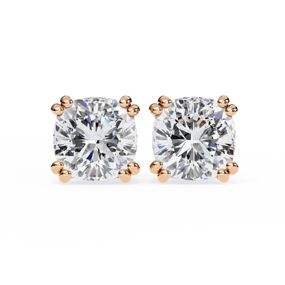 Audrey– The Double Prong Cushion Stud