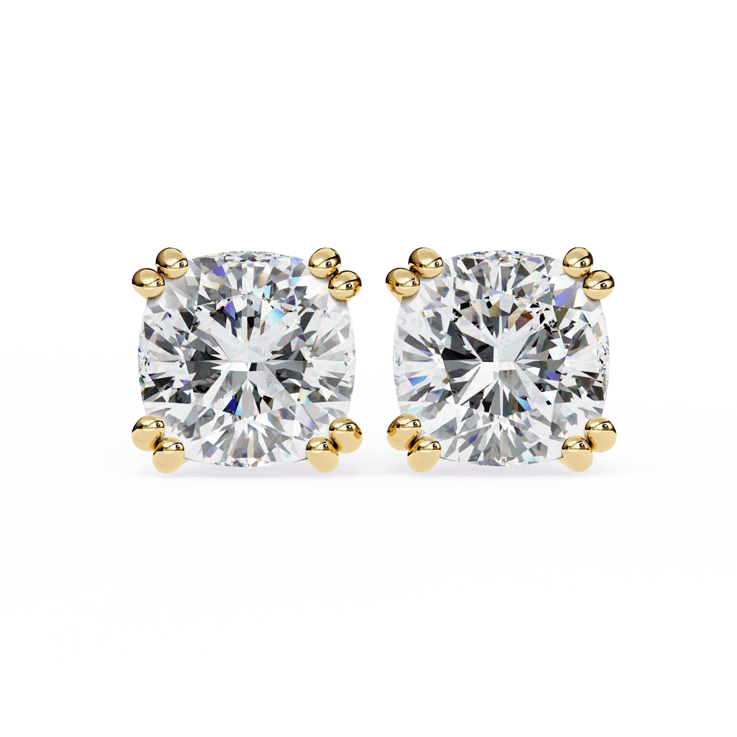 Audrey– The Double Prong Cushion Stud