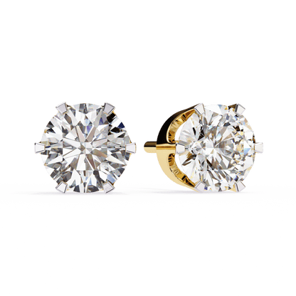 Freja – Classic 6-Prong Round Diamond Studs