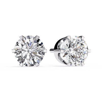 Freja – Classic 6-Prong Round Diamond Studs