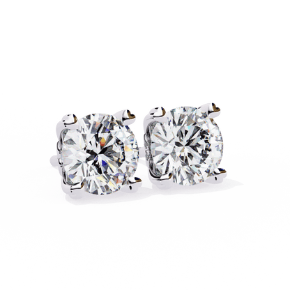 Andrea – Heart-Prong Diamond Studs