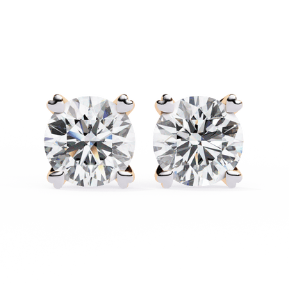 Andrea – Heart-Prong Diamond Studs