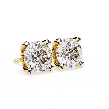 Andrea – Heart-Prong Diamond Studs