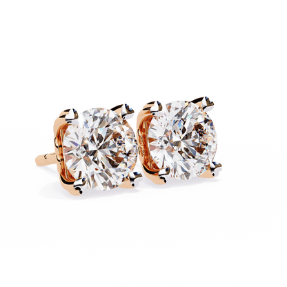 Andrea – Heart-Prong Diamond Studs