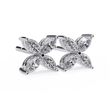 Zainab – Marquise Floral Stud Earrings