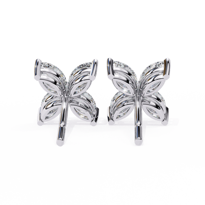 Zainab – Marquise Floral Stud Earrings