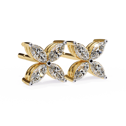 Zainab – Marquise Floral Stud Earrings