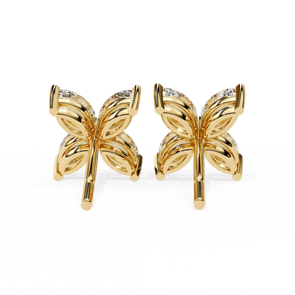 Zainab – Marquise Floral Stud Earrings