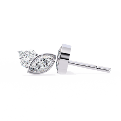 Shari – Marquise and Round Diamond Studs