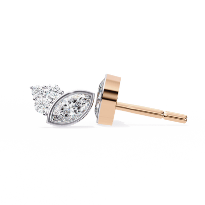 Shari – Marquise and Round Diamond Studs
