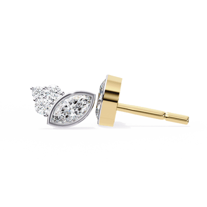 Shari – Marquise and Round Diamond Studs