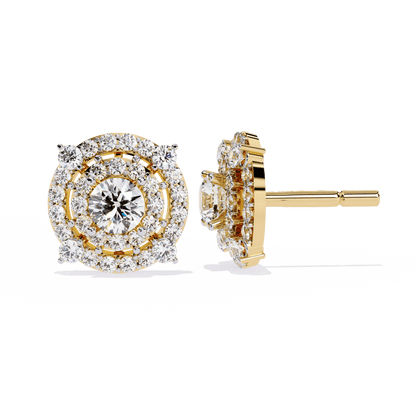 Zoya – Double Halo Round-Cut Diamond Studs