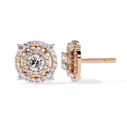 Zoya – Double Halo Round-Cut Diamond Studs