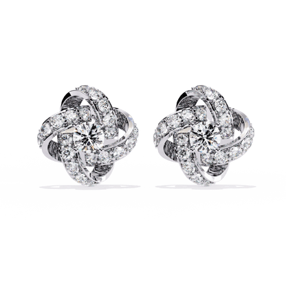 Adara – Interwoven Pavé Diamond Studs